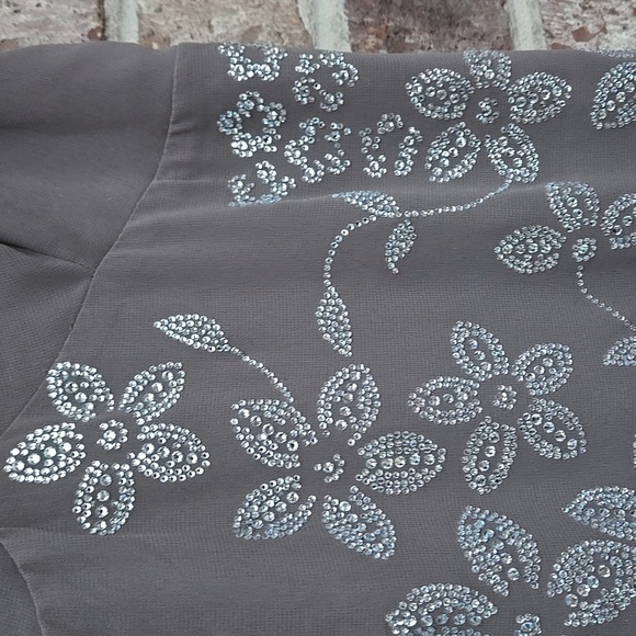 House of CB Blanca Crystal Embellished Midi Dress in Smoke Size S - Picture 5 of 6